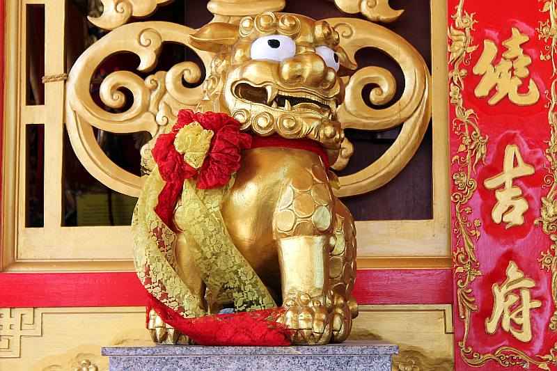 wächterlöwe guardian lion chinesischer tempel